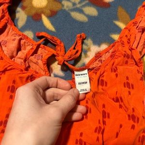 orange old navy dress